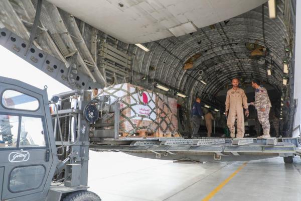 Qatari Aircraft Carrying Assistance for Palestinian in Gaza Arrives in Egypt's Arish.