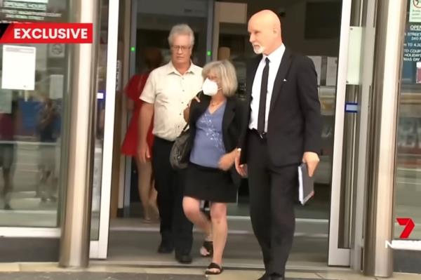 An elderly husband and wife who keyed cars at a northside shopping centre have lashed out at the media as they faced court. 