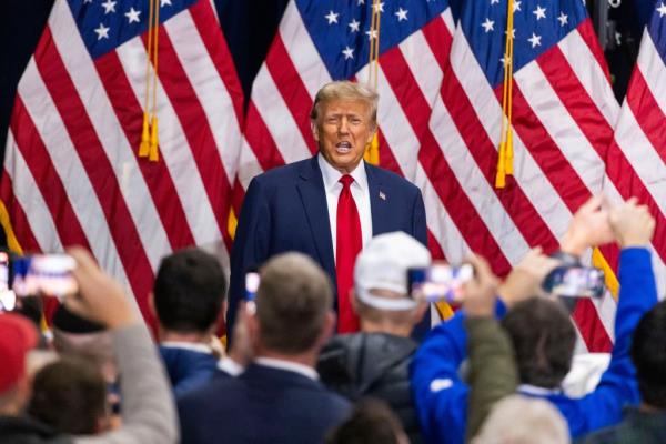 Florida Governor and Republican presidential hopeful Ron DeSantis arrives at a watch party during the 2024 Iowa Republican presidential caucuses in West Des Moines, Iowa, on January 15, 2024.