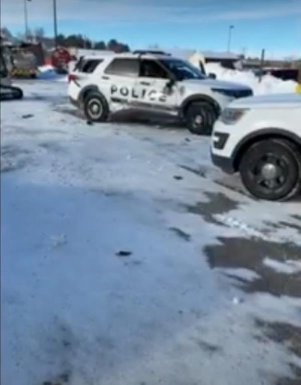 A man was arrested after damaging several vehicles, including a police cruiser, with a skid-steer loader outside a Home Depot in Lincoln, Nebraska, on Sunday, January 14, local media reported, citing police.
