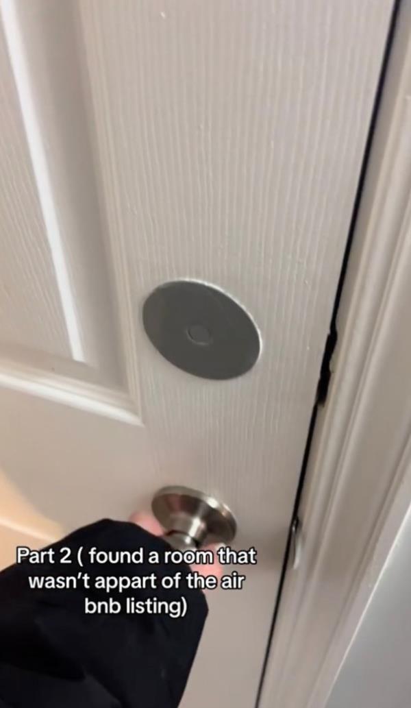 Airbnb guest opening door