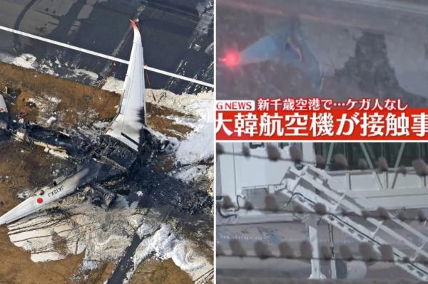 Firefighters work at Haneda Internatio<em></em>nal Airport after Japan Airlines' A350 airplane caught on fire,  in Tokyo, Japan January 2, 2024